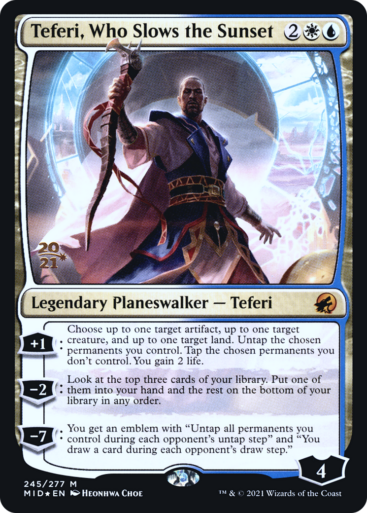 Image of Teferi, Who Slows the Sunset [Innistrad: Midnight Hunt Prerelease Promos]