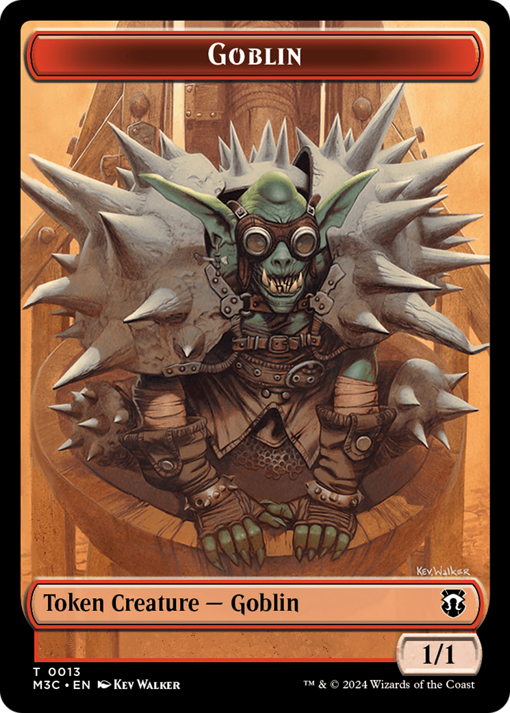 Image of Tarmogoyf (Ripple Foil) // Goblin Double-Sided Token [Modern Horizons 3 Commander Tokens]