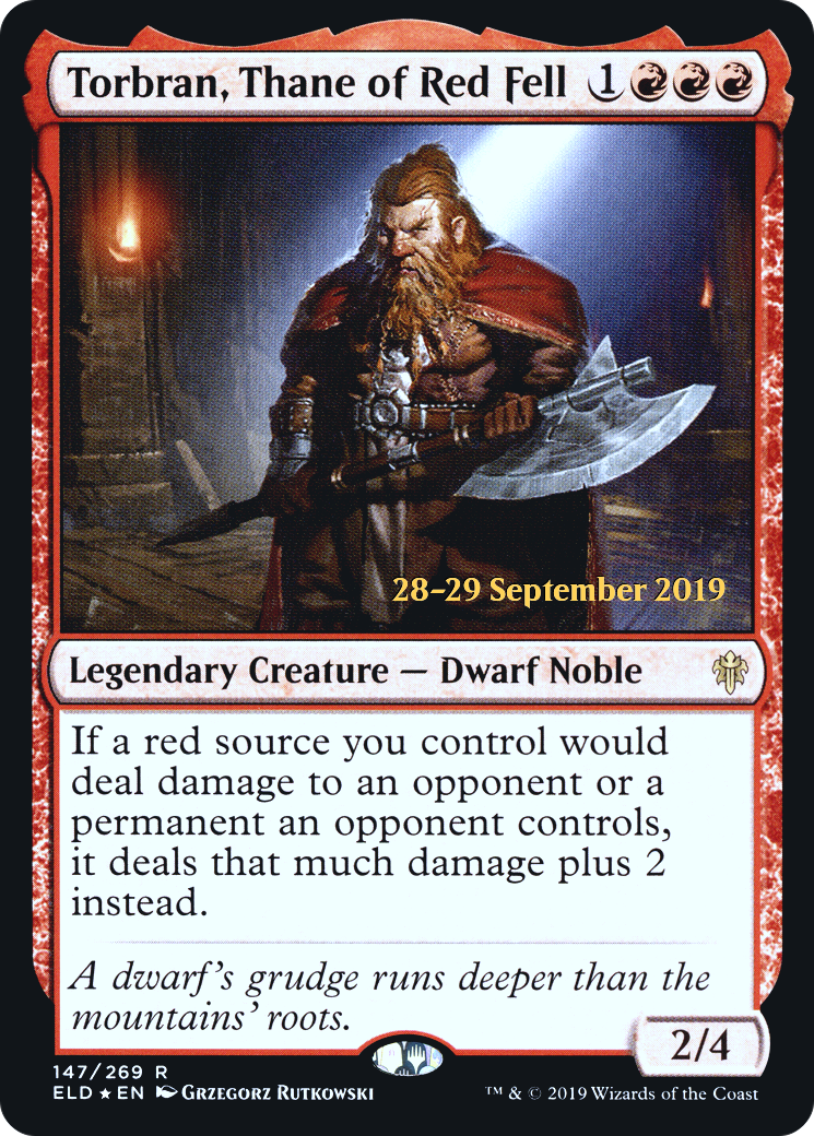 Image of Torbran, Thane of Red Fell [Throne of Eldraine Prerelease Promos]