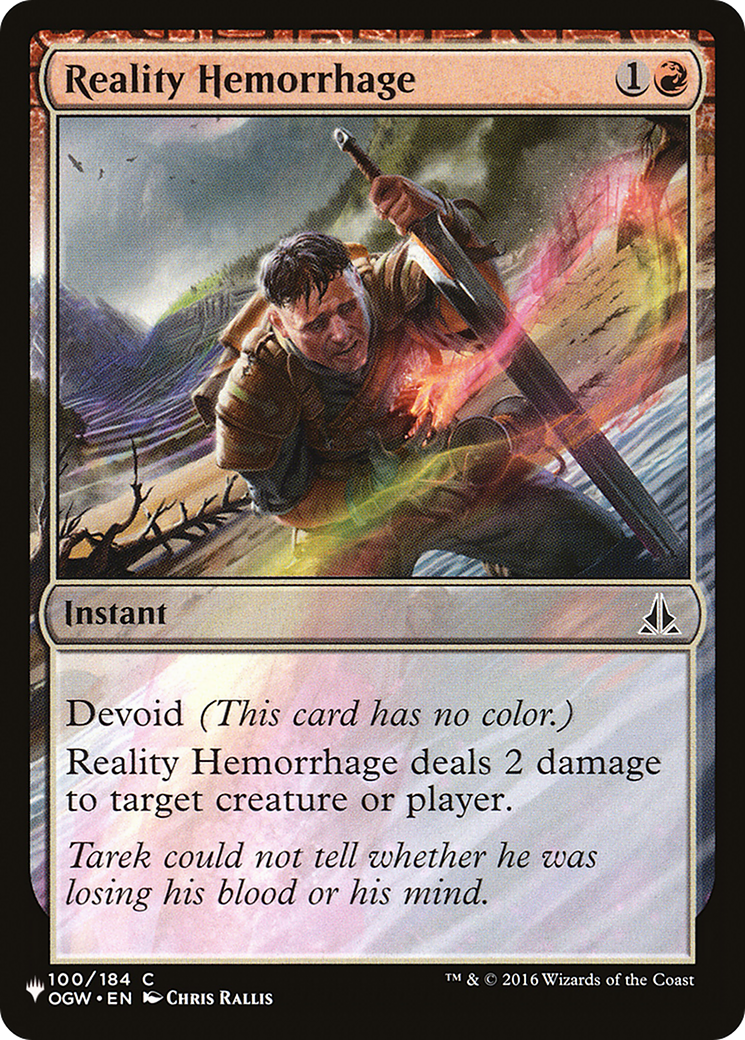 Image of Reality Hemorrhage [The List]