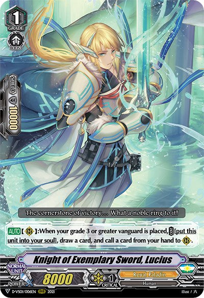 Image of Knight of Exemplary Sword, Lucius (D-VS01/006EN) [V Clan Collection Vol.1]