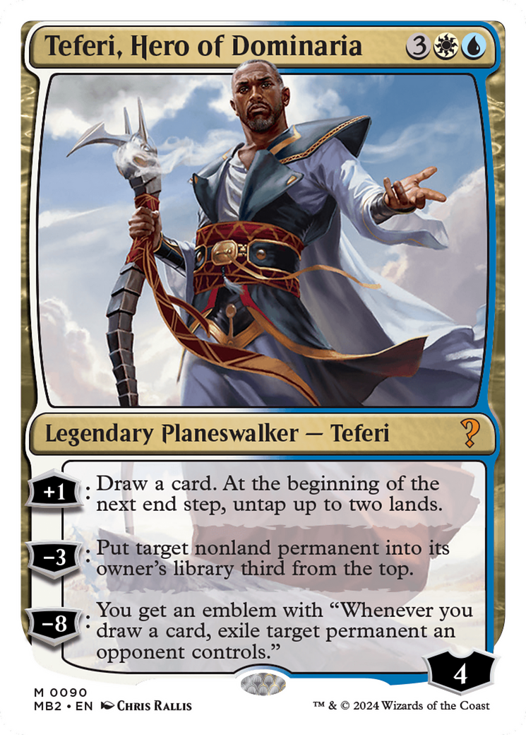 Image of Teferi, Hero of Dominaria (White Border) [Mystery Booster 2]
