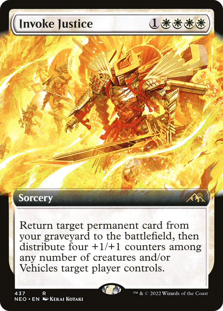 Image of Invoke Justice (Extended Art) [Kamigawa: Neon Dynasty]