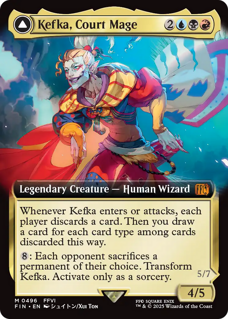 Image of Kefka, Court Mage // Kefka, Ruler of Ruin (Extended Art) [FINAL FANTASY]