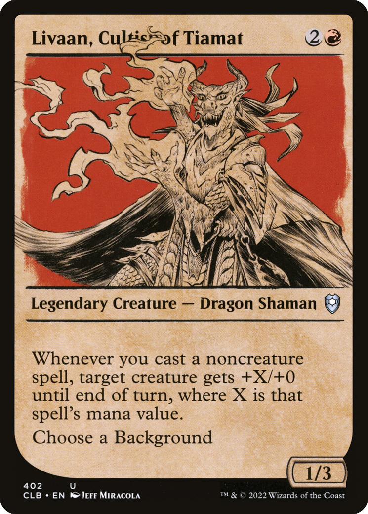 Image of Livaan, Cultist of Tiamat (Showcase) [Commander Legends: Battle for Baldur's Gate]