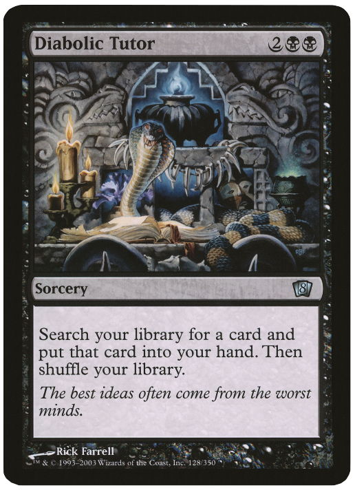 Image of Diabolic Tutor (Oversized) [Eighth Edition Box Topper]