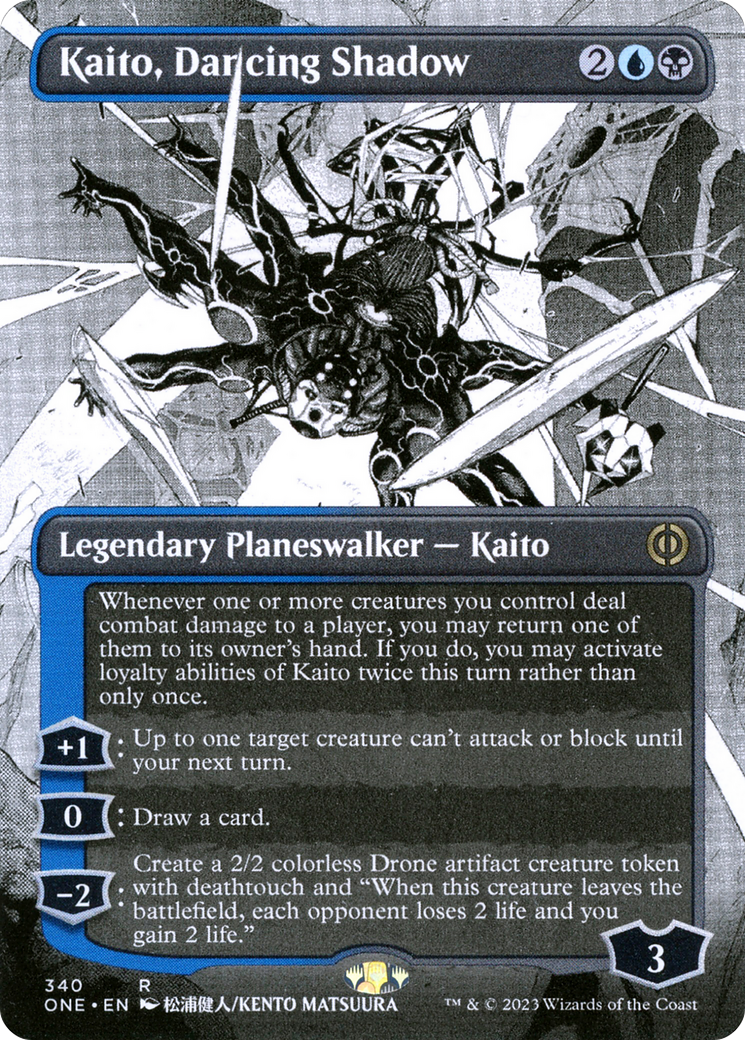 Image of Kaito, Dancing Shadow (Borderless Manga) [Phyrexia: All Will Be One]
