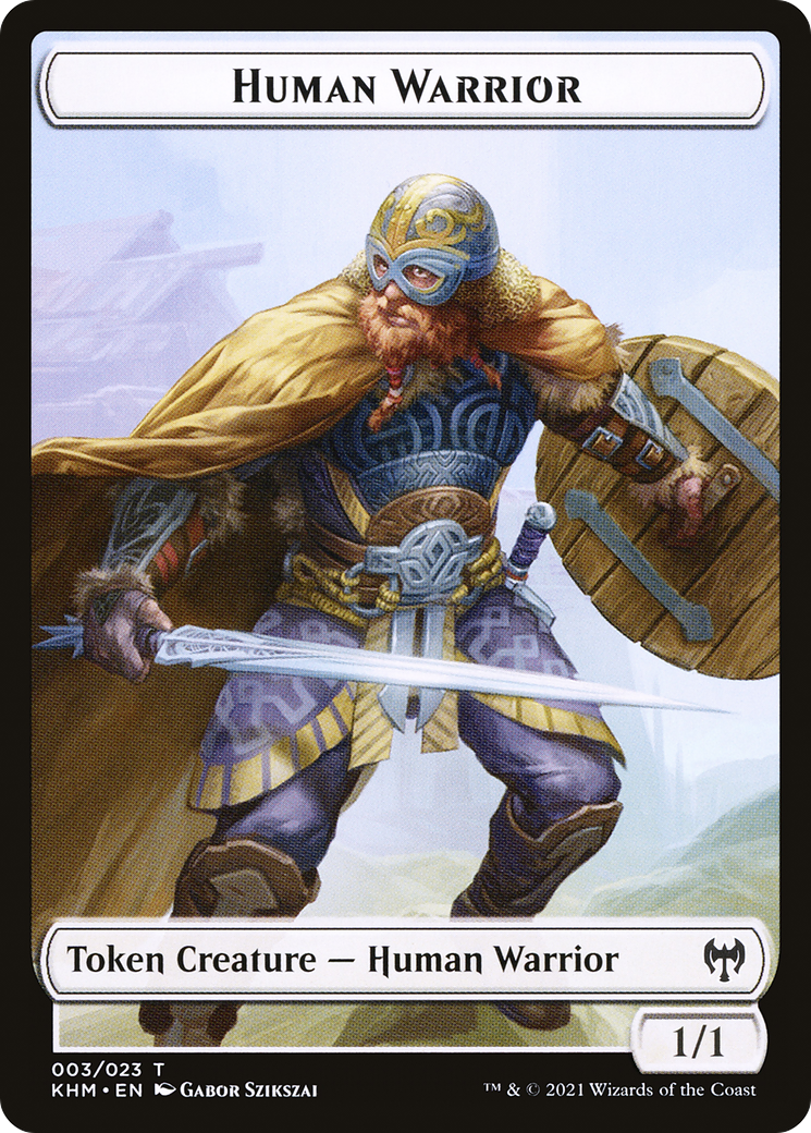 Image of Human Warrior Token (KHM-003) - Kaldheim Tokens Foil