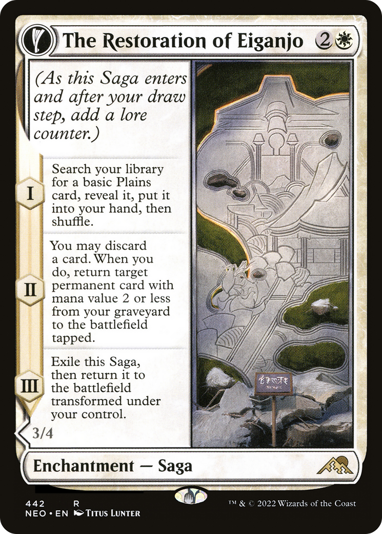 Image of The Restoration of Eiganjo // Architect of Restoration (Extended Art) [Kamigawa: Neon Dynasty]