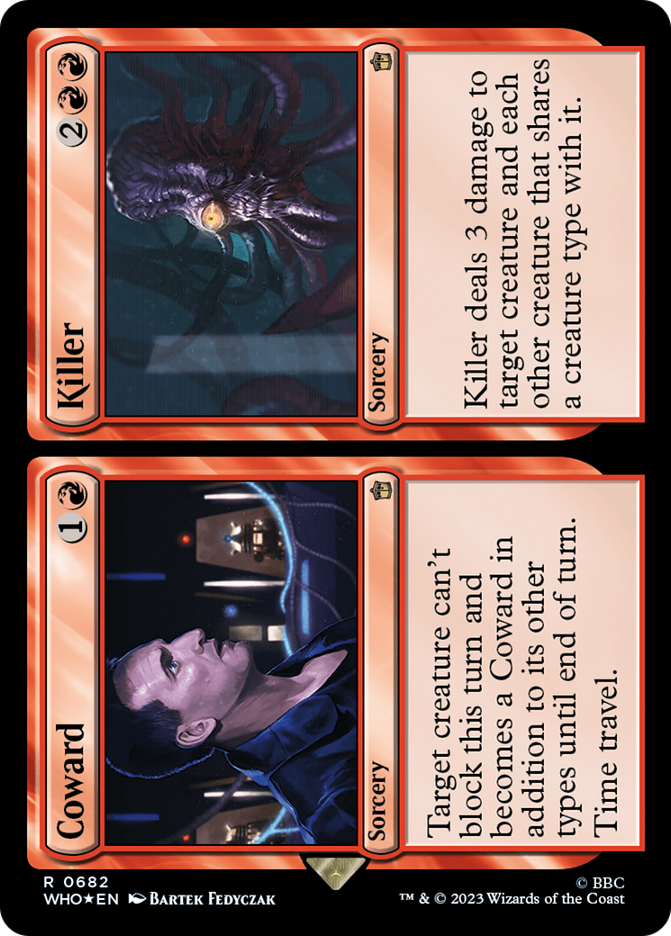 Image of Coward // Killer (Surge Foil) [Doctor Who]
