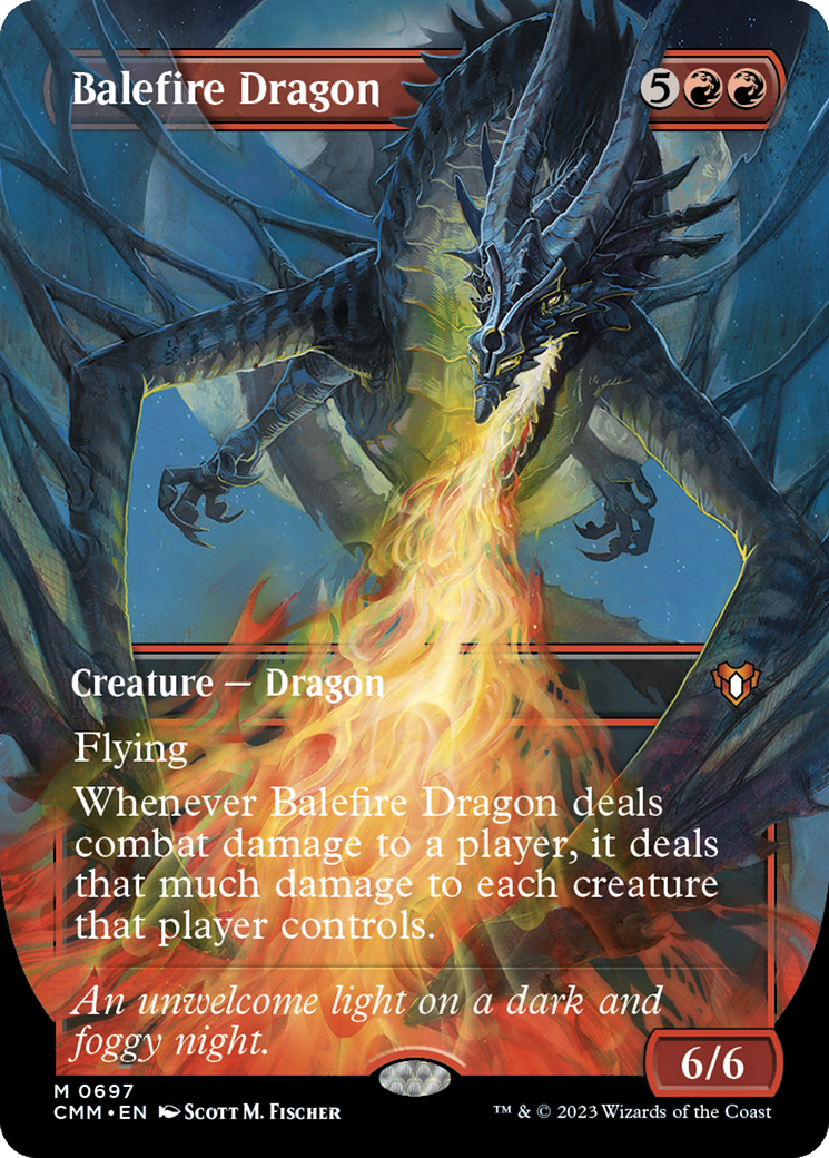 Image of Balefire Dragon (Borderless Alternate Art) [Commander Masters]