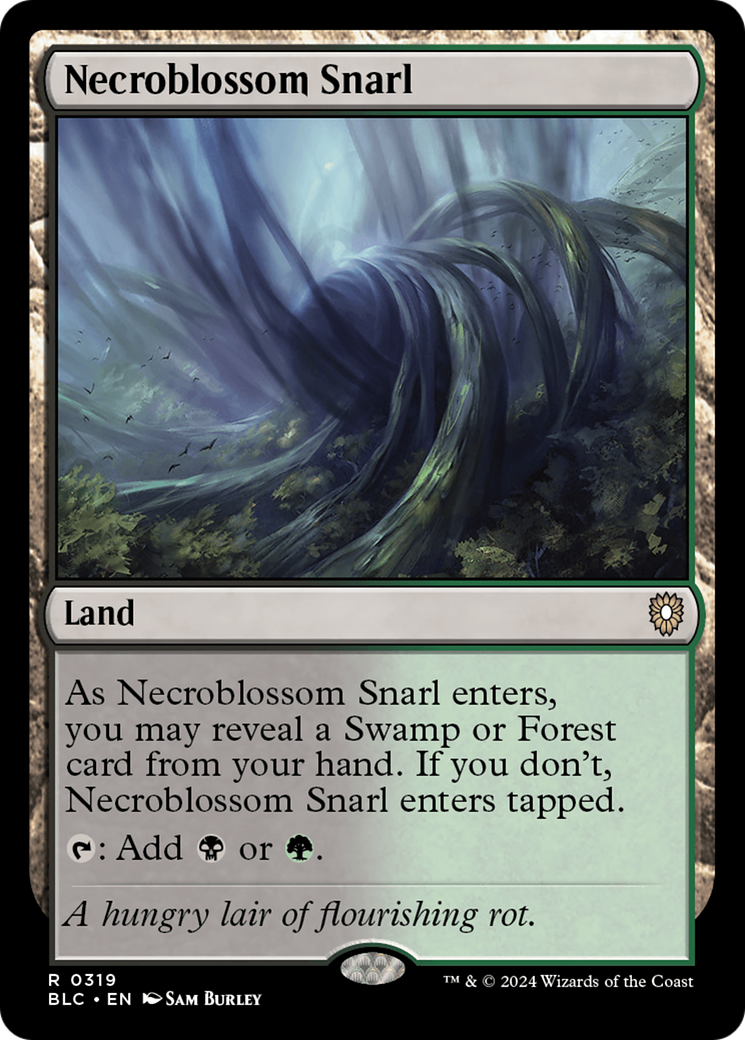 Image of Necroblossom Snarl [Bloomburrow Commander]