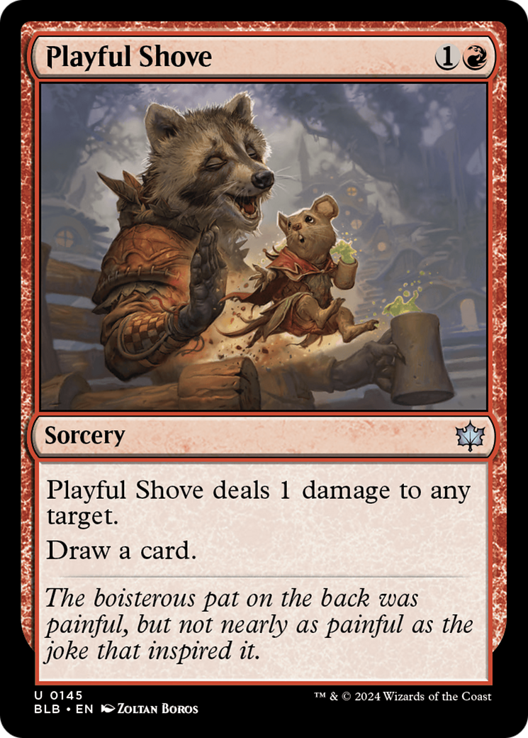 Image of Playful Shove [Bloomburrow]