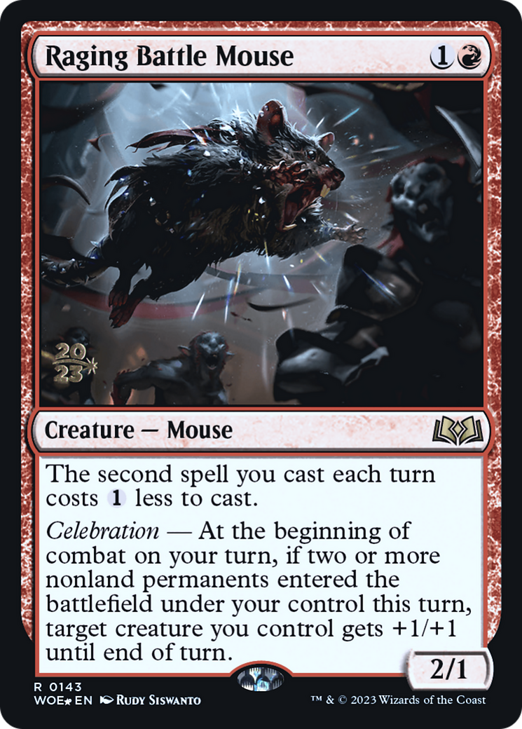 Image of Raging Battle Mouse [Wilds of Eldraine Prerelease Promos]