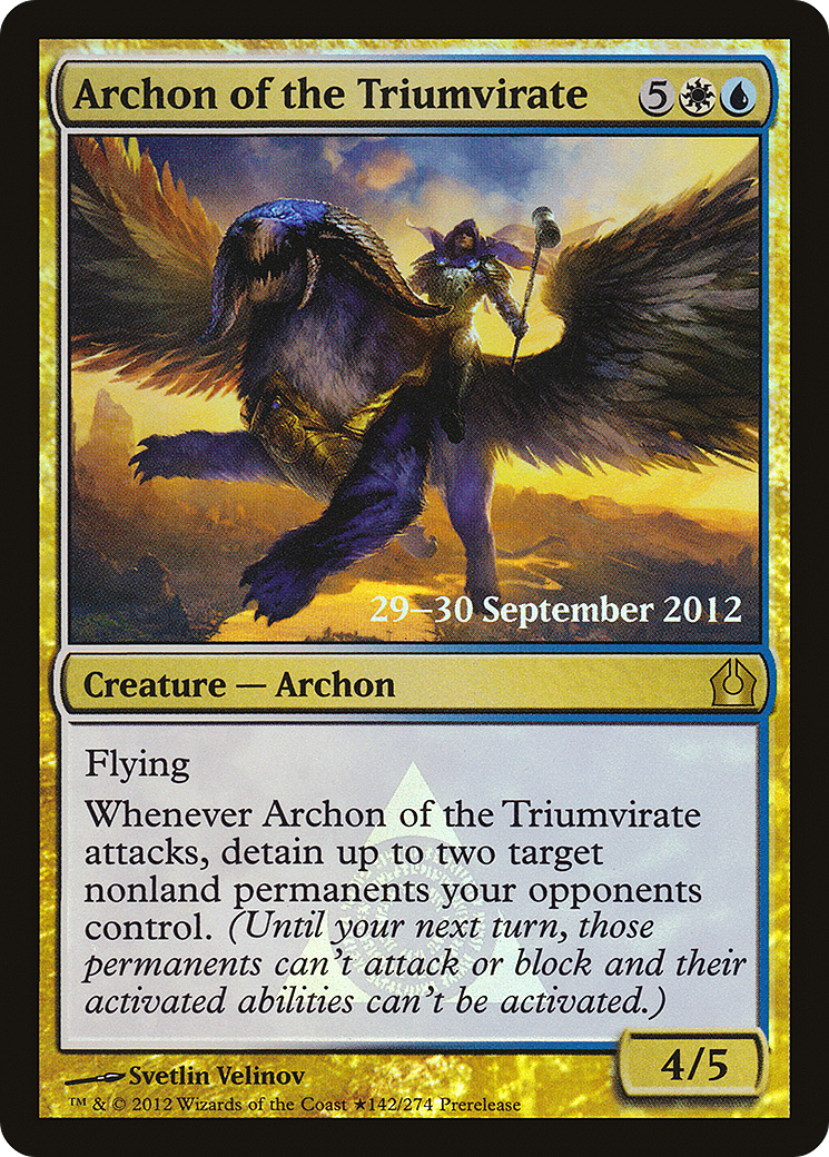 Image of Archon of the Triumvirate [Return to Ravnica Prerelease Promos]