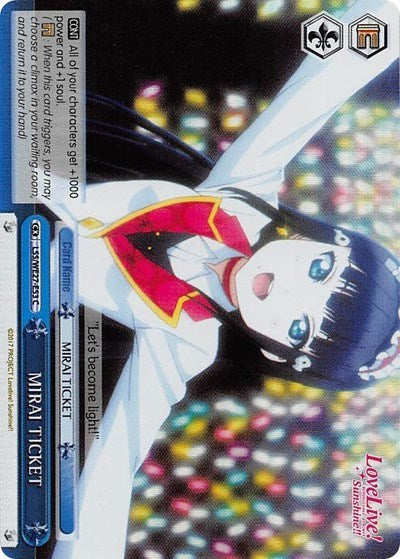 Image of MIRAI TICKET (LSS/WE27-E53 C) (Blue Parallel Foil) [Love Live! Sunshine!! Extra Booster]