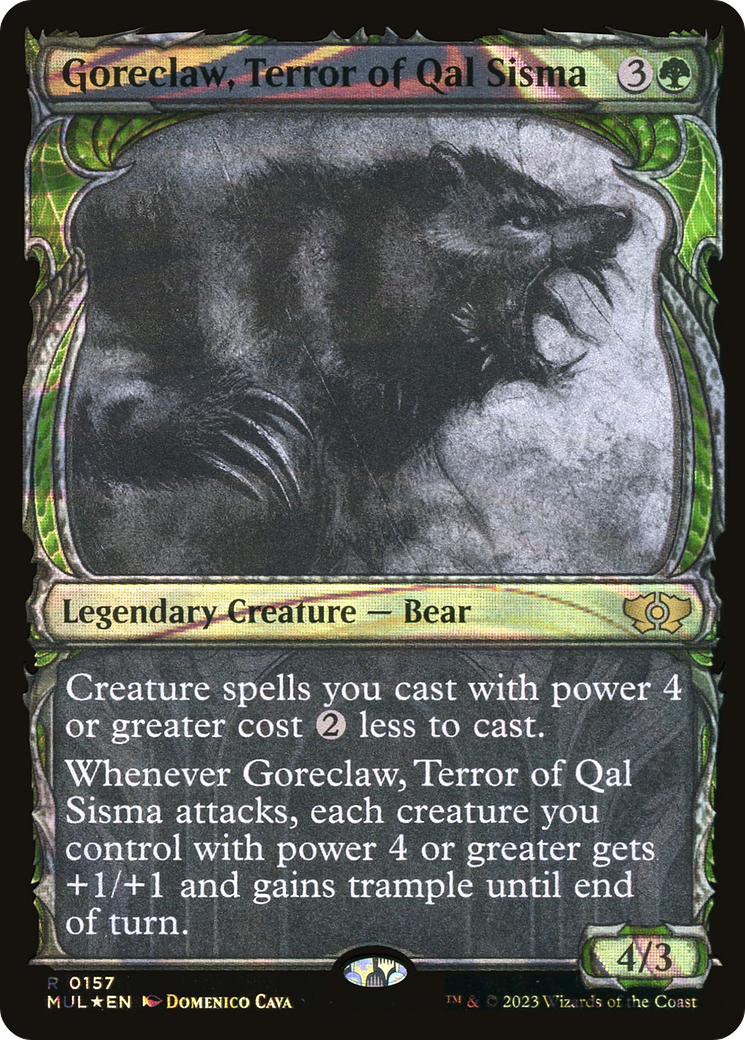 Image of Goreclaw, Terror of Qal Sisma (Halo Foil) [Multiverse Legends]