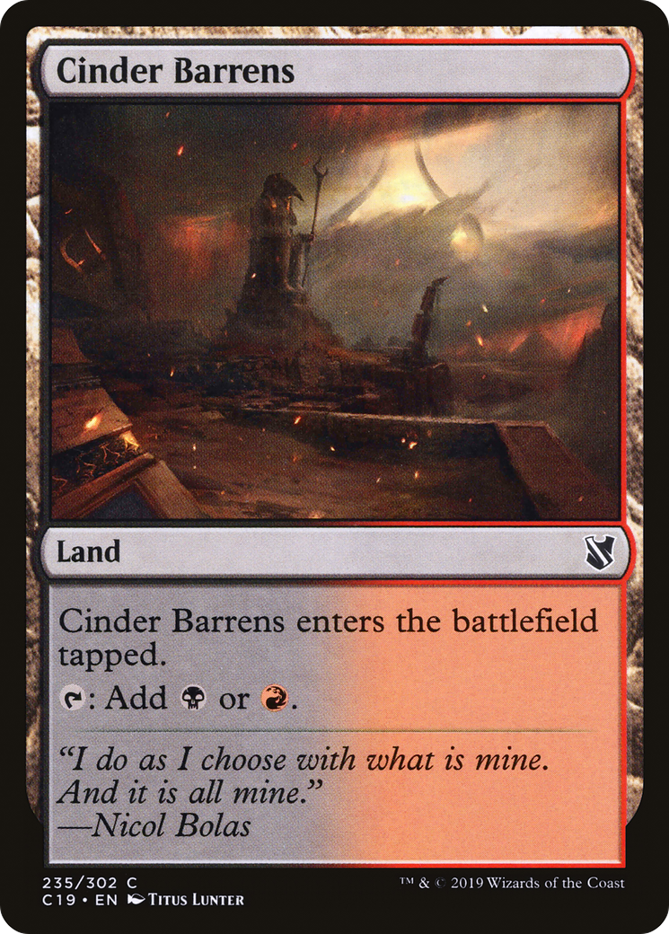 Image of Cinder Barrens [Commander 2019]
