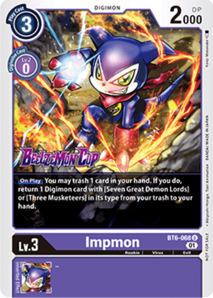 Image of Impmon [BT6-068] (Beelzemon Cup Participation) [Starter Deck: Beelzemon Advanced Deck Set Promos]