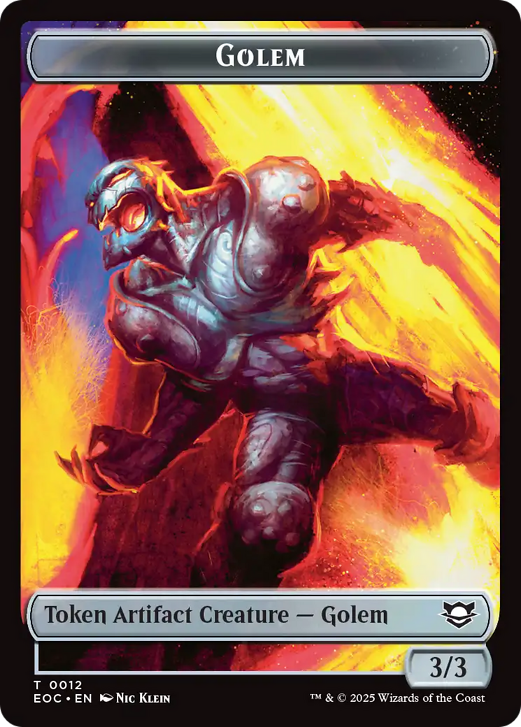 Image of Golem (0012) // Golem (0014) Double-Sided Token [Edge of Eternities Commander Tokens]