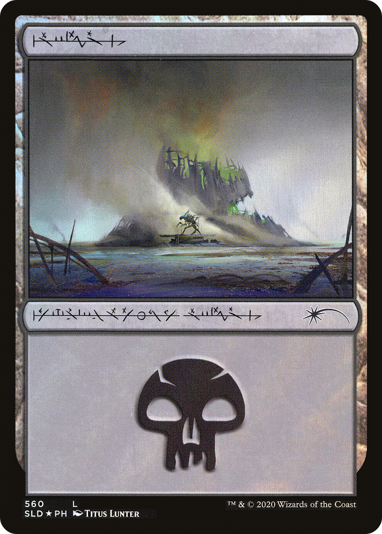 Image of Swamp (Phyrexian) (560) [Secret Lair Drop Promos]
