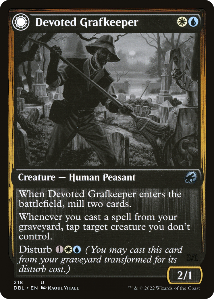 Image of Devoted Grafkeeper // Departed Soulkeeper [Innistrad: Double Feature]