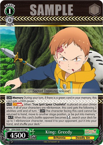 Image of King: Greedy (Foil) [The Seven Deadly Sins: Revival of The Commandments]