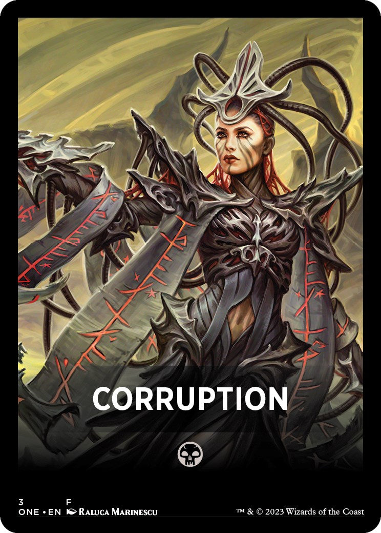 Image of Corruption Theme Card [Phyrexia: All Will Be One Tokens]