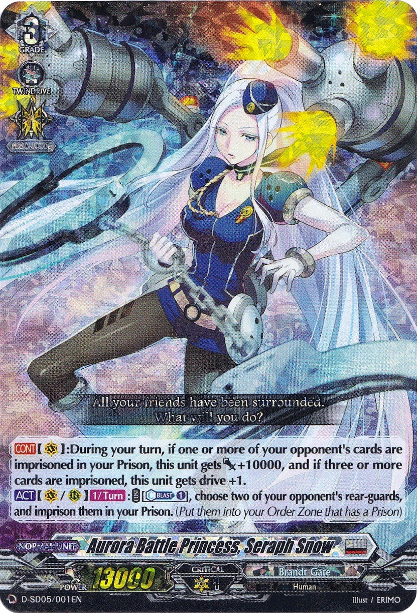 Image of Aurora Battle Princess, Seraph Snow (Parallel Foil) (D-SD05/001EN) [Tomari Seto: Aurora Valkyrie]