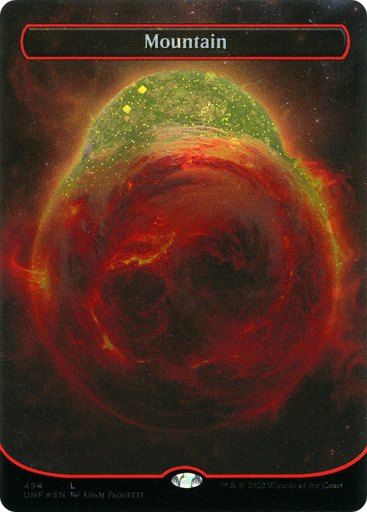 Image of Mountain (494) (Orbital Space-ic Land) (Galaxy Foil) [Unfinity]
