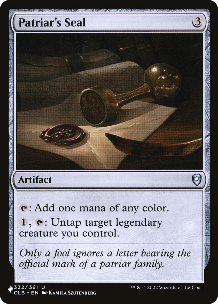 Image of Patriar's Seal [The List]