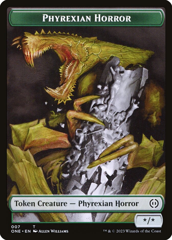 Image of Phyrexian Goblin // Phyrexian Horror Double-Sided Token [Phyrexia: All Will Be One Tokens]