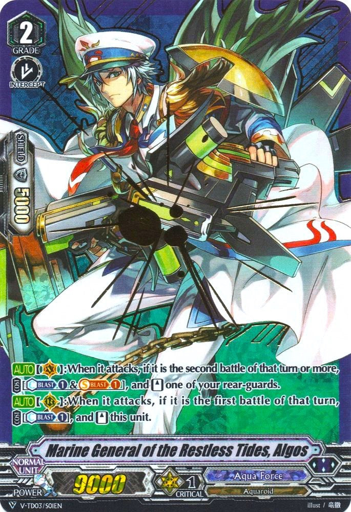 Image of Marine General of the Restless Tides, Algos (SP) (V-TD03/003EN) [Leon Soryu]