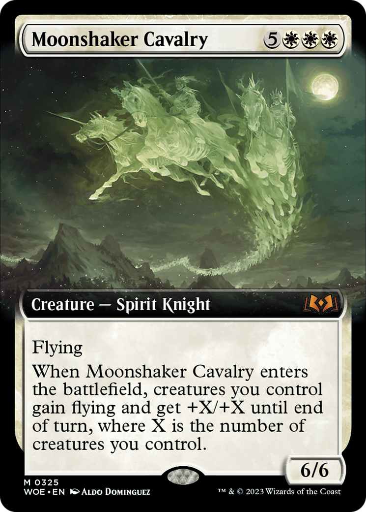 Image of Moonshaker Cavalry (Extended Art) [Wilds of Eldraine]