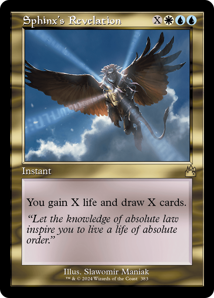 Image of Sphinx's Revelation (Retro Frame) [Ravnica Remastered]