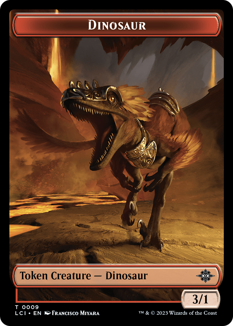 Image of Dinosaur Token (0009) [The Lost Caverns of Ixalan Tokens]
