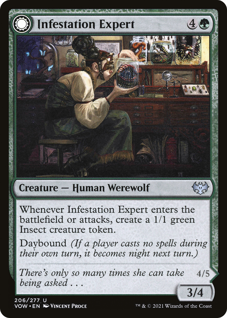 Image of Infestation Expert // Infested Werewolf [Innistrad: Crimson Vow]