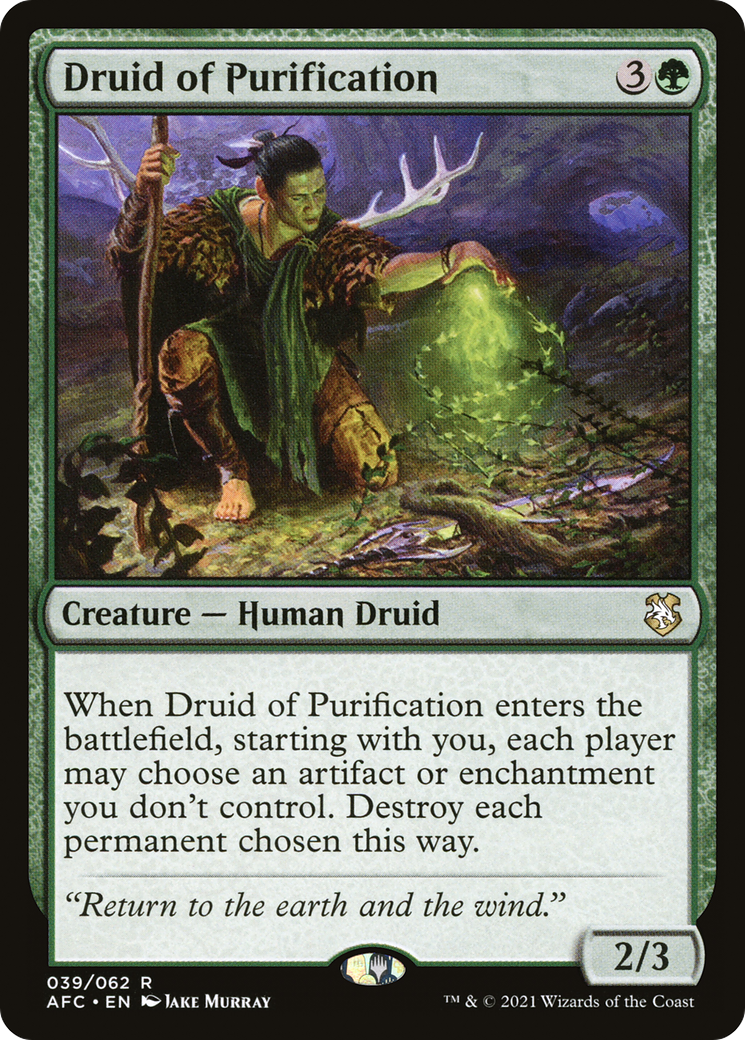 Image of Druid of Purification [Dungeons & Dragons: Adventures in the Forgotten Realms Commander]