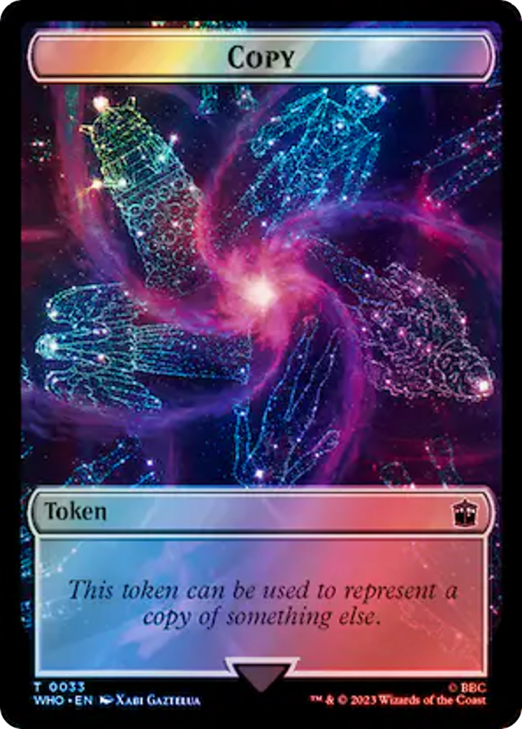 Image of Copy // Alien Warrior Double-Sided Token (Surge Foil) [Doctor Who Tokens]