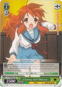Image of Clumsy Girl Mikuru (SY/W08-E027 RR) [The Melancholy of Haruhi Suzumiya]