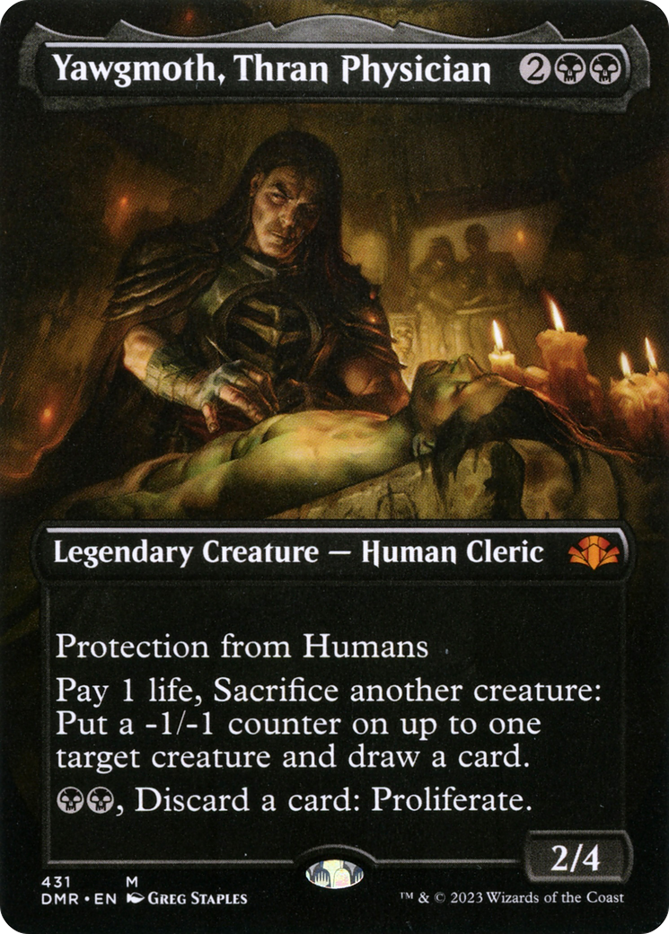 Image of Yawgmoth, Thran Physician (Borderless Alternate Art) [Dominaria Remastered]