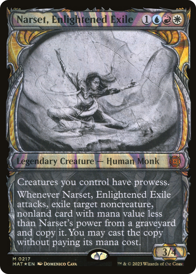 Image of Narset, Enlightened Exile (Showcase Halo Foil) [March of the Machine: The Aftermath]