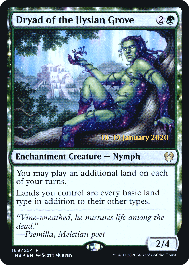 Image of Dryad of the Ilysian Grove [Theros Beyond Death Prerelease Promos]