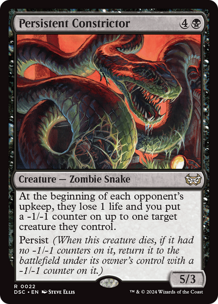 Image of Persistent Constrictor [Duskmourn: House of Horror Commander]