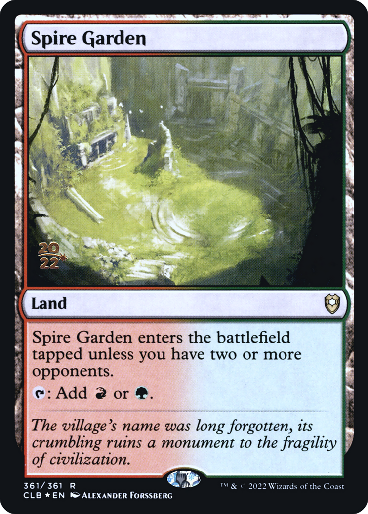 Image of Spire Garden [Commander Legends: Battle for Baldur's Gate Prerelease Promos]