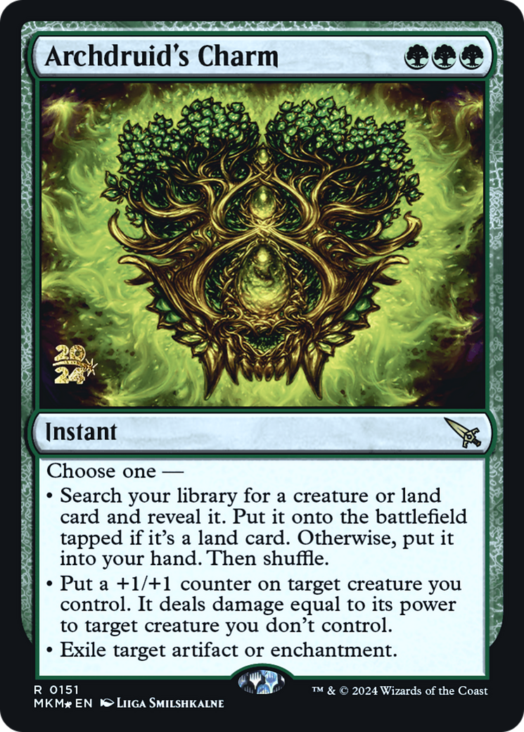 Image of Archdruid's Charm [Murders at Karlov Manor Prerelease Promos]