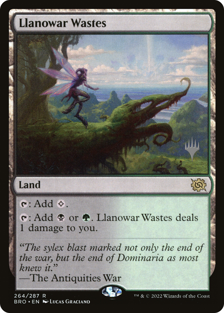 Image of Llanowar Wastes (Promo Pack) [The Brothers' War Promos]