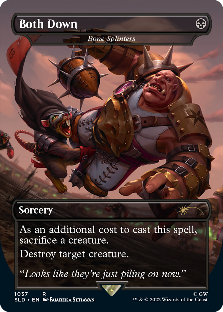Image of Both Down - Bone Splinters (Borderless) [Secret Lair Drop Series]