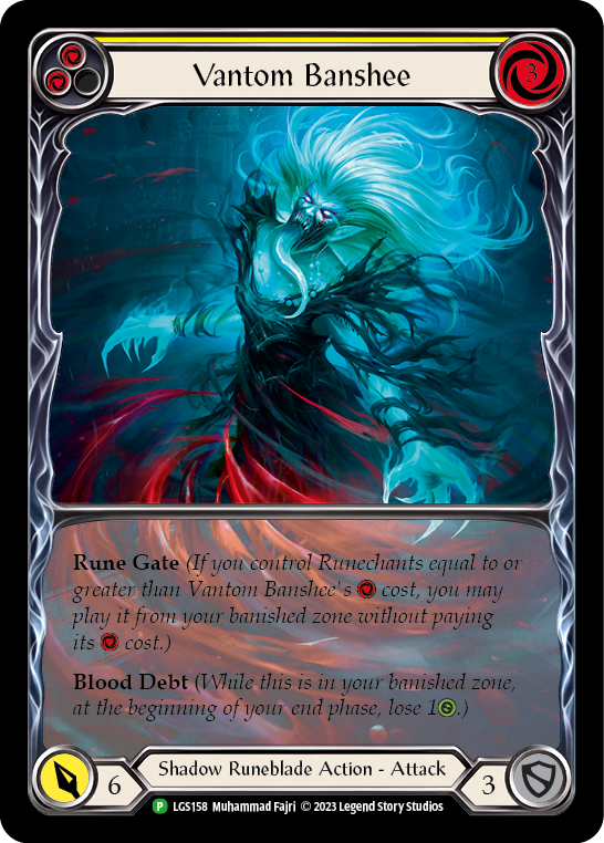 Image of Vantom Banshee (Yellow) (Extended Art) [LGS158] (Promo)  Rainbow Foil