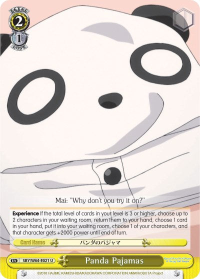 Image of Panda Pajamas (SBY/W64-E021 U) [Rascal Does Not Dream of Bunny Girl Senpai]